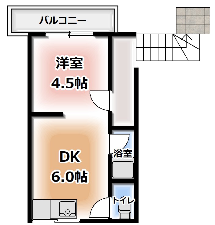 間取り：3DK（20.00㎡）2階建て