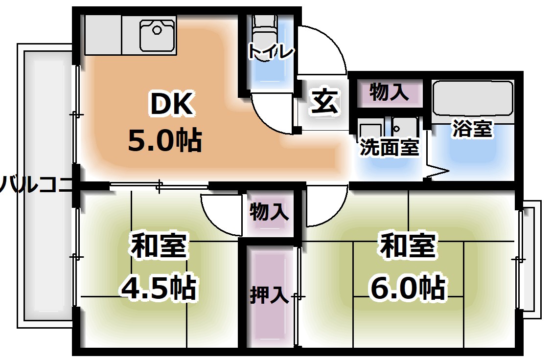 2階ですので専用庭なしです お部屋探しはラックハウジング♪