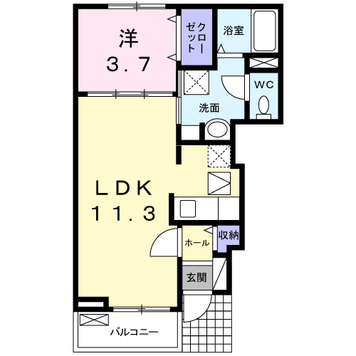 1階の間取り図