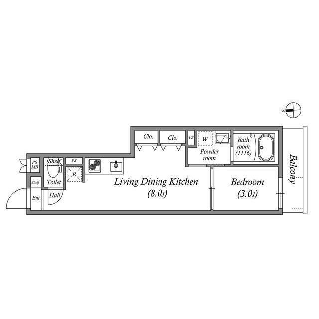 4階の間取り図