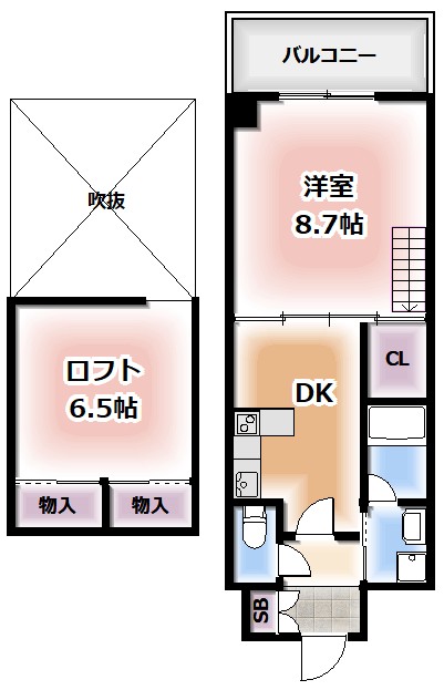 ※反転タイプになります。 図面と現状が異なる場合は現状優先となります。