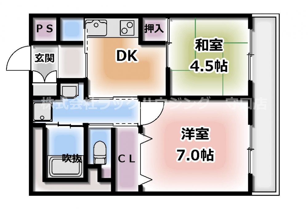 反転タイプ 間取りは現況優先とさせていただきます。