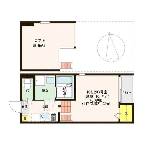 反転タイプ。図面と現状が異なる場合は現状優先となります。