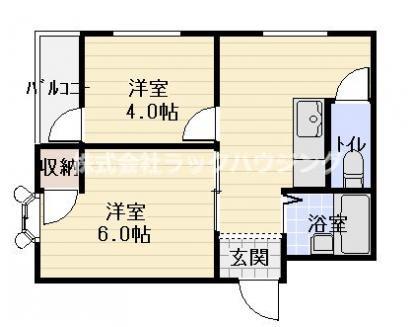 間取りは現況優先とさせていただきます。洋間1室は和室になります。 