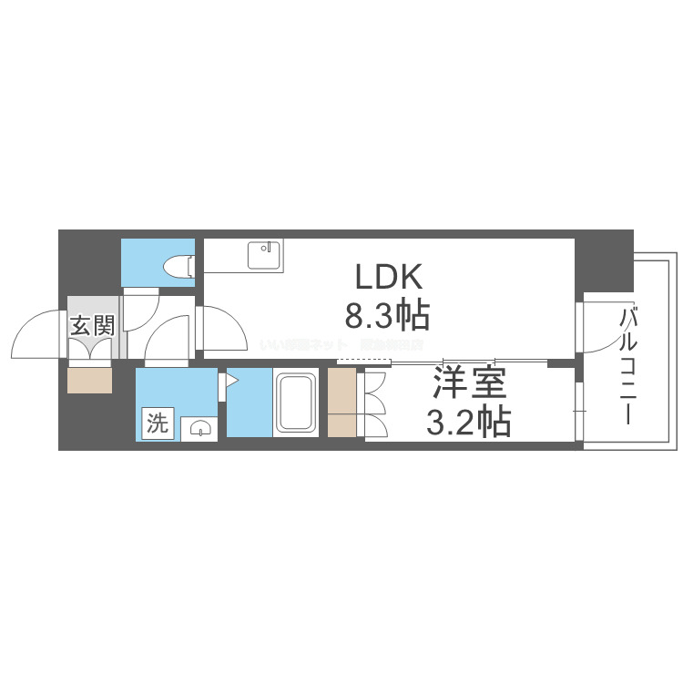反転タイプ 図面と現状が異なる場合は現状優先となります。