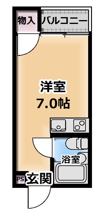 間取り：1R（16㎡）