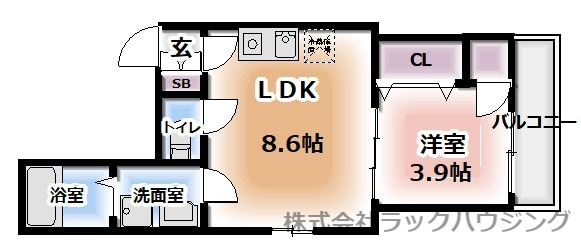 間取り：1LDK（30.11㎡）