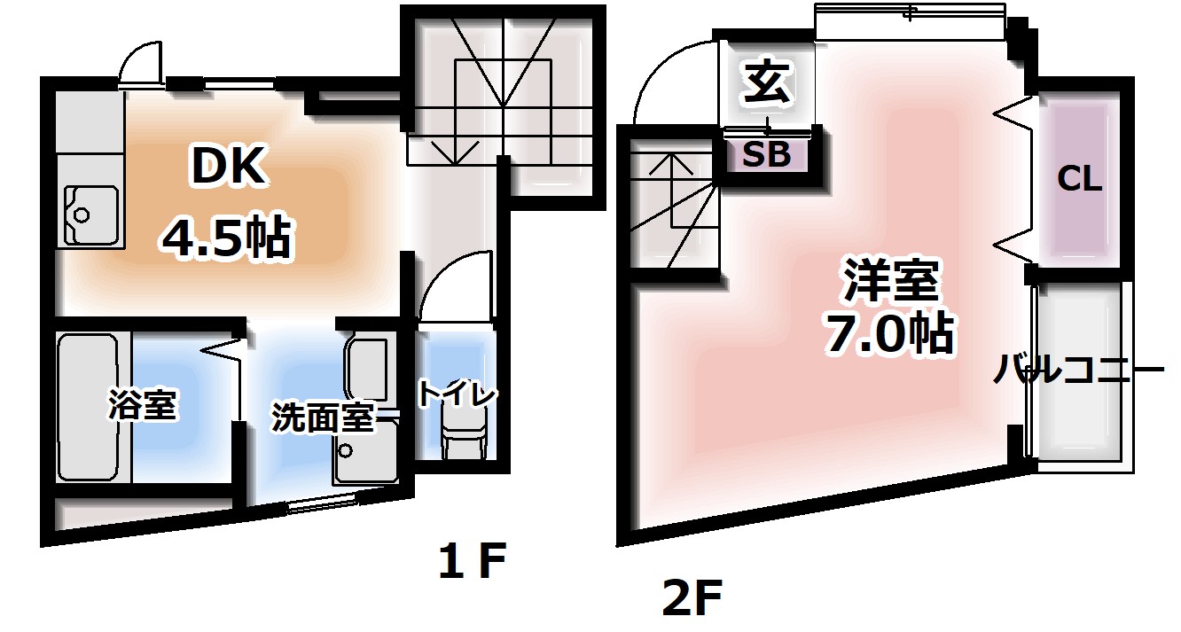 1階の間取り図