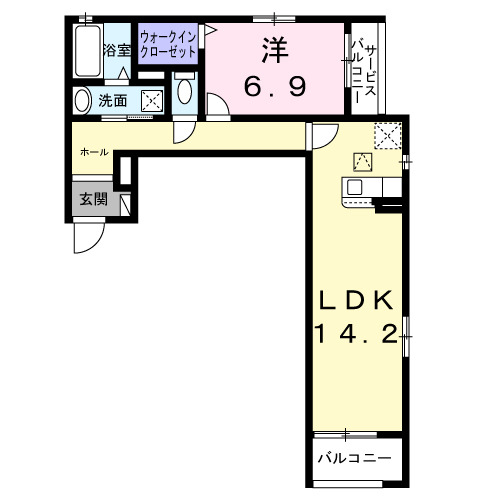 1階の間取り図