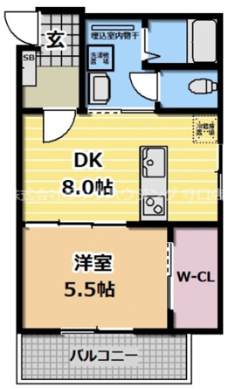 1階の間取り図