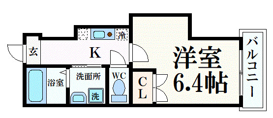 4階の間取り図