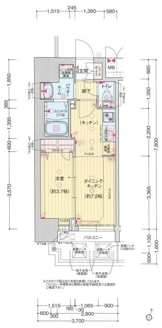 8階の間取り図