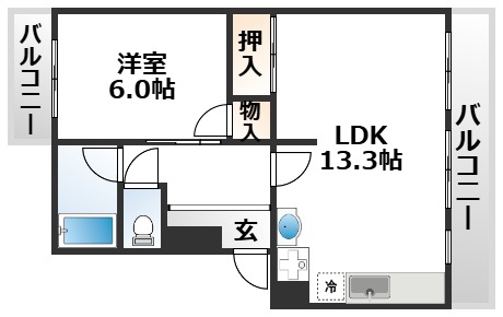 1階の間取り図