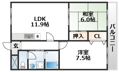 4階の間取り図