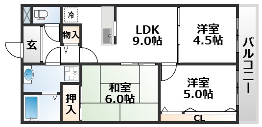 3階の間取り図