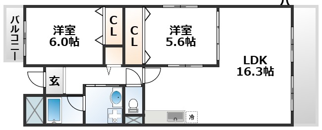 2階の間取り図