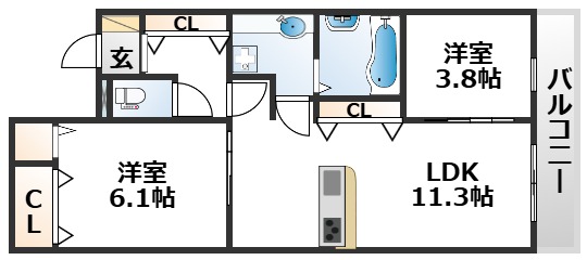 1階の間取り図