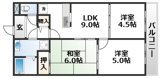 2階の間取り図