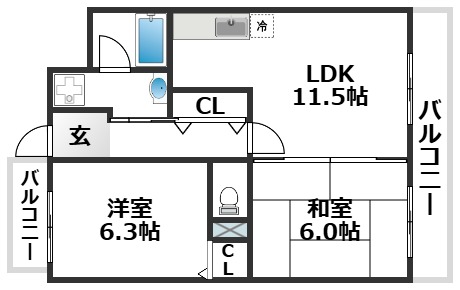 4階の間取り図