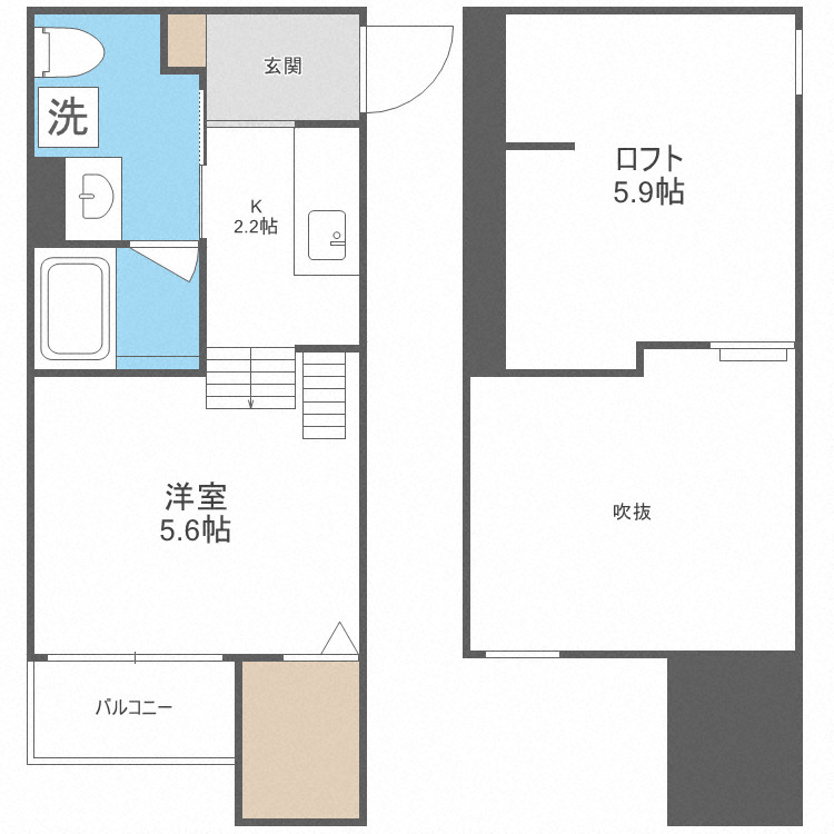 2階の間取り図