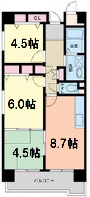 プリムベェール立売堀　間取り