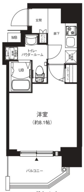 エグゼ堺筋本町　間取り
