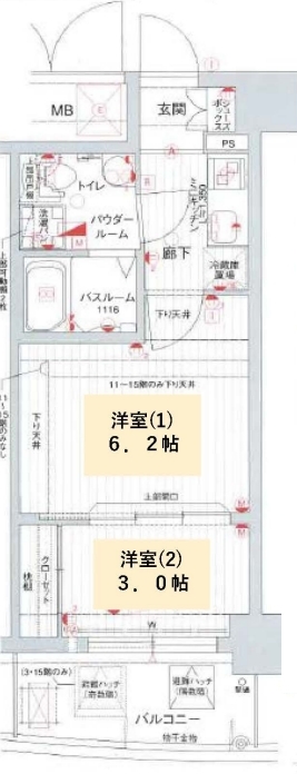 ラシュレエグゼ本町　間取り