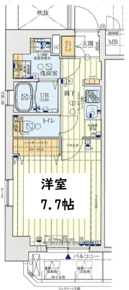 レオンコンフォート難波ミラージュ　間取り