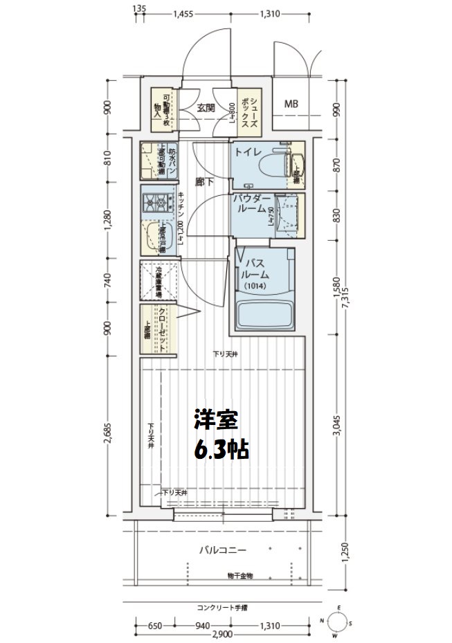 エステムコート新大阪ＸⅡオルティ　間取り