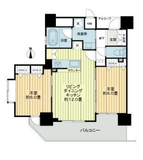 エステムプラザ心斎橋エグゼ　間取り