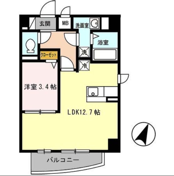 プランドール江戸堀　間取り