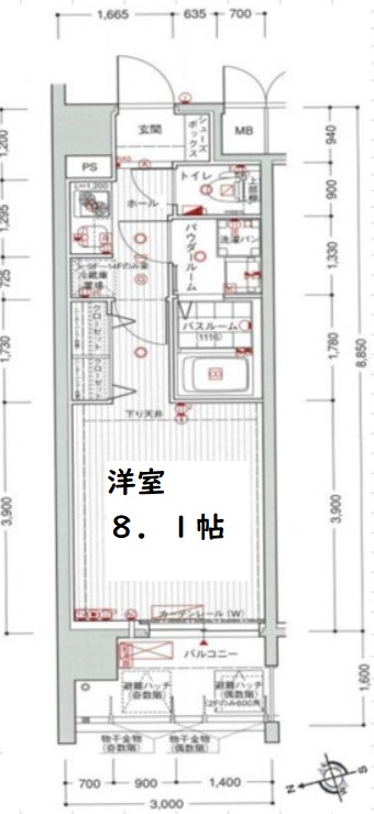 アドバンス新大阪Ⅴ　間取り