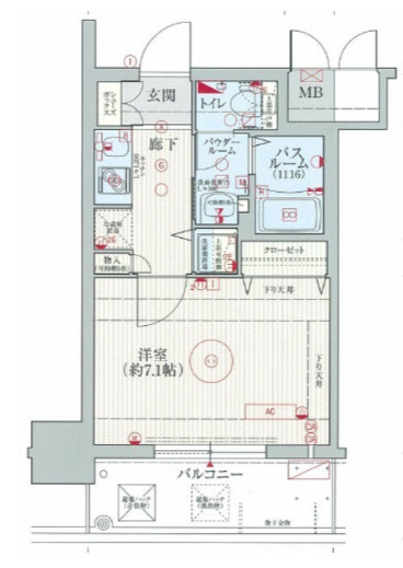 エステムコート難波Ⅱアレグリア　間取り