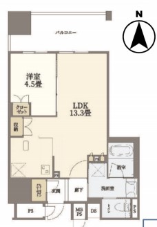 ワコーレ大阪新町タワーレジデンス　間取り