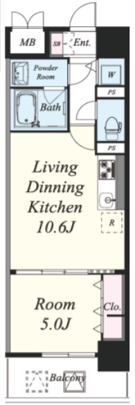 ルボワ天満橋 間取り