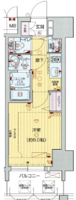 プレサンス梅田北ザ・ライブ　間取り