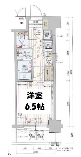 レジュールアッシュ京橋クロス　間取り