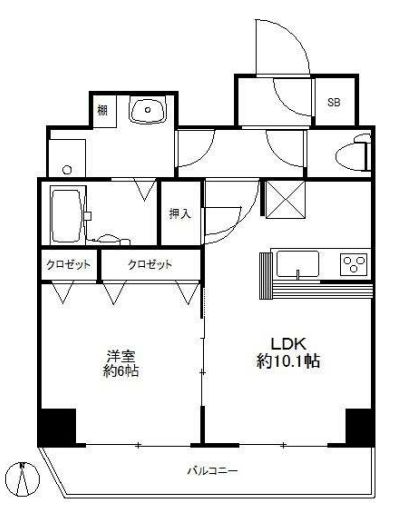 スワンズシティ難波南　間取り