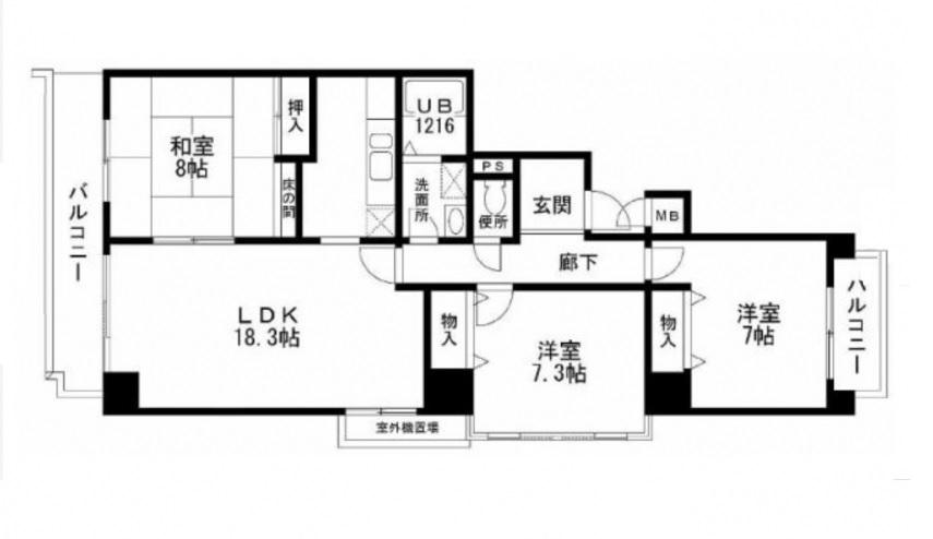 ヴェルデ北堀江 間取り