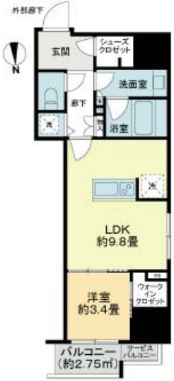 イニシア大手前　間取り
