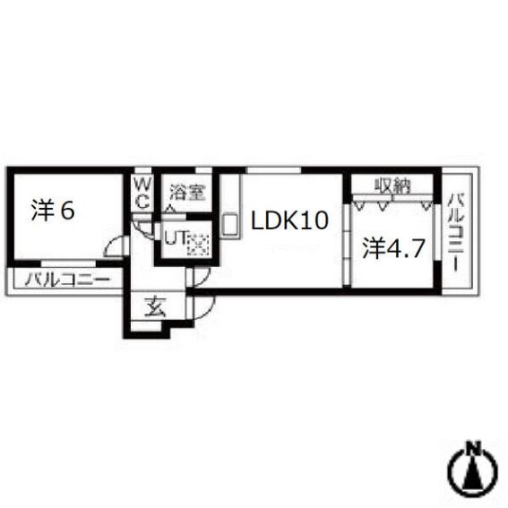 セゾンラトゥール今宮　間取り