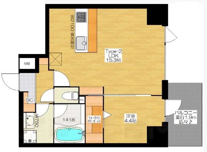 BRAVE徳井町　間取り