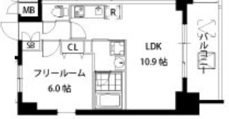 S-RESIDENCE江坂　間取り
