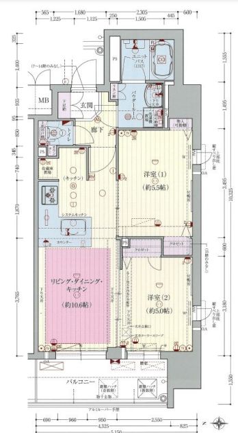 プレサンス松屋町駅前デュオ　間取り