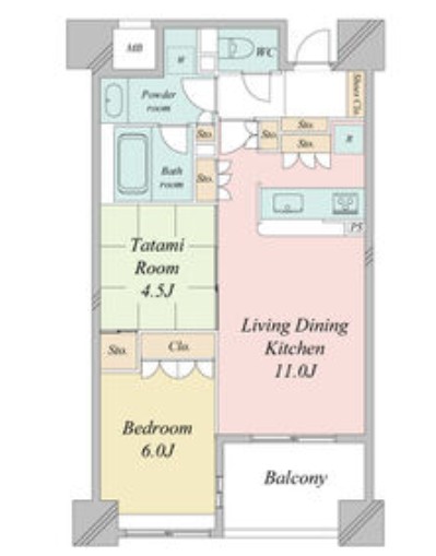 ラ・ヴィータ日本橋　間取り