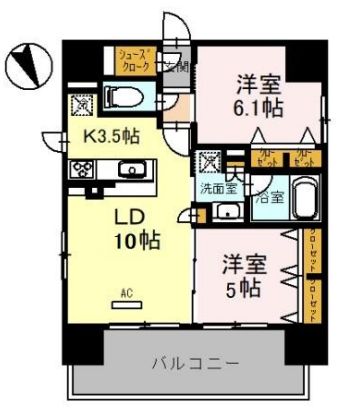 プレサンス四天王寺　間取り