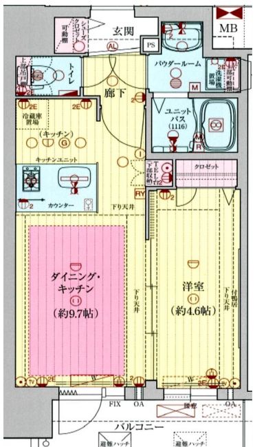 プレサンス四天王寺前夕陽ヶ丘　間取り