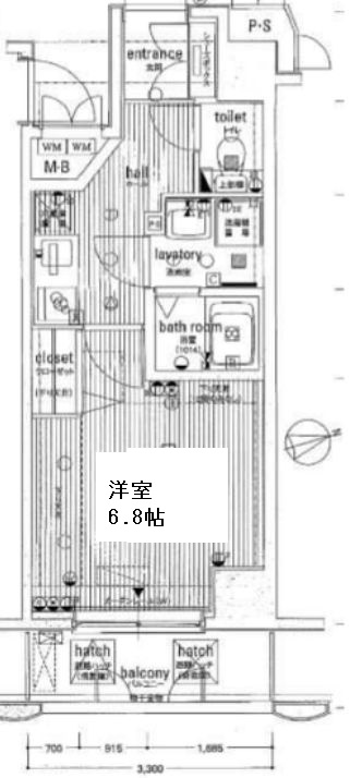 インベスト本町WEST　間取り