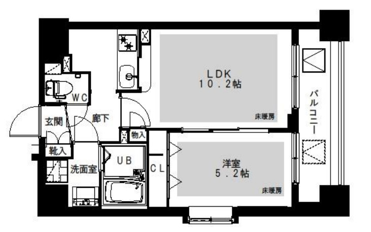 ラムール難波西 間取り