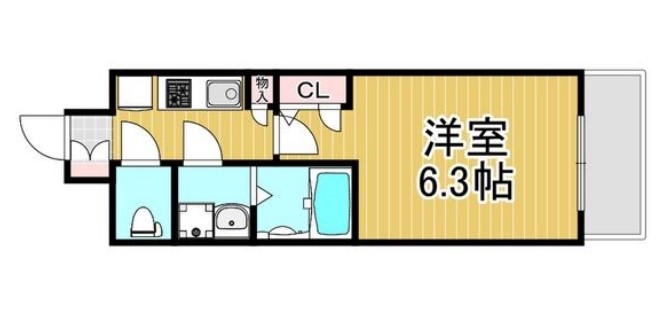 レジュールアッシュ心斎橋VITA 　間取り